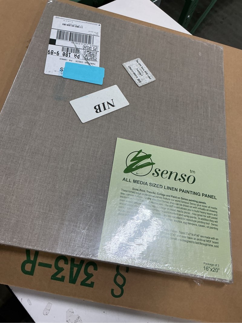 Condition photo showing New/Like New for Senso Clear Primed Linen Panels - 16x20-3 Pack of Panels for Painting Oils, Acrylics, Pastels and More 16x20" 3