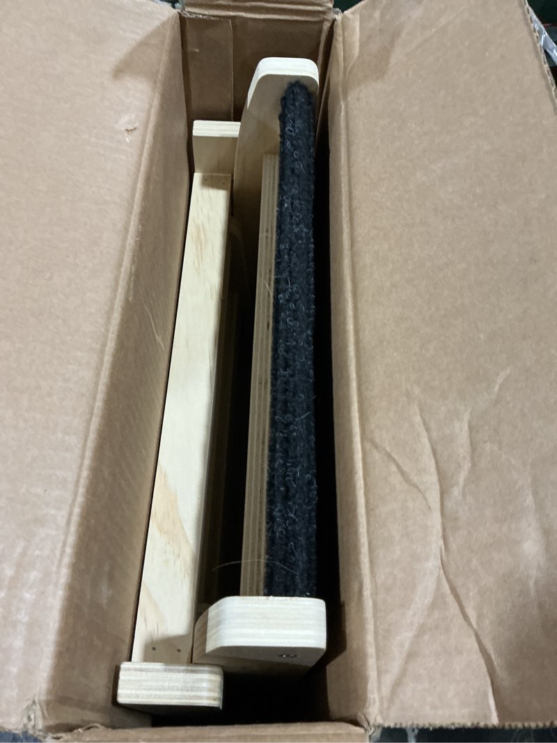 Condition photo showing Good Condition for Dog Ramp for Bed - Foldable Small to Large Dog Ramp for Couch - 6 Adjustable Height from 12" to 24" - Stairs with High Traction Mat - Wooden Portable Ramp for Dogs to Get on Bed Couch Car Up to 200LBS Burlywood(black)