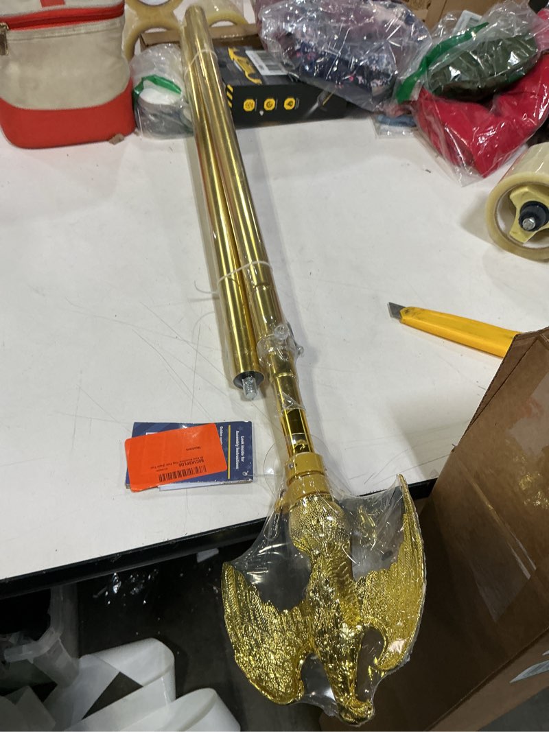 Condition photo showing New/Like New for 8ft Gold Aluminum Flag Pole (Eagle Top)