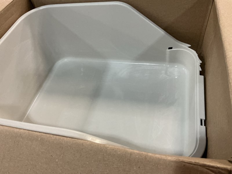 Condition photo showing As Is for spacetime large cat litter box with high sides,cat boxes for indoor cats,cat litter pan for kitty,litter box with low entry,easy to clean,anti-splashing(grey)