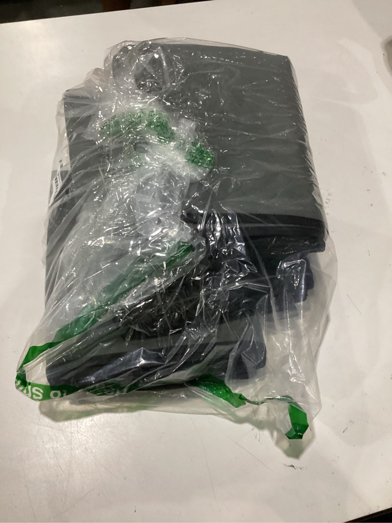 Condition photo showing As Is for gray garment bag features a full-length black zipper for protecting clothing while traveling or in storage.4pk