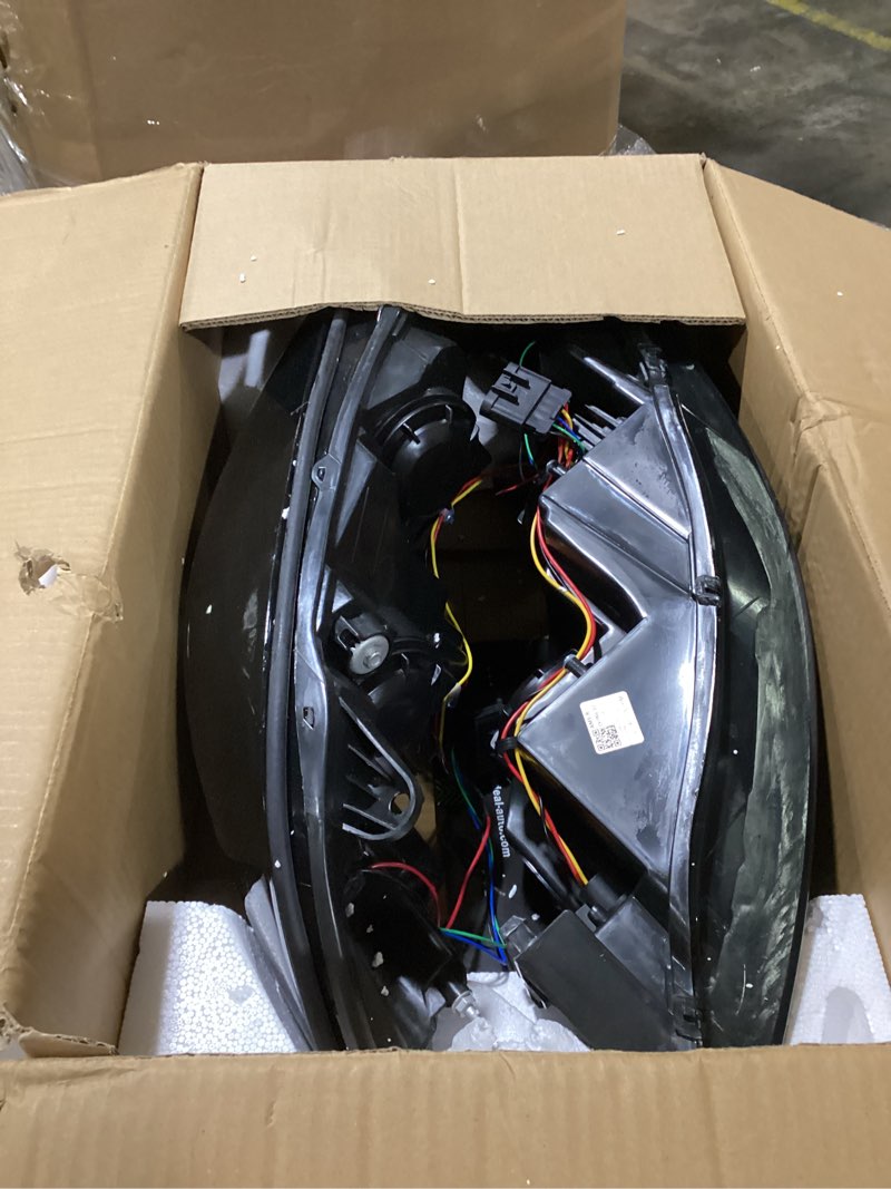 Condition photo showing As Is for Headlights W/Bulbs for 2006-2013 Chevy Impala, 2006-2007 Chevy Monte Carlo, 2014-2016 Impala Limited Halogen Headlamp Replacement Driver & Passenger Side Smoke - With H/L Beam Bulbs OE Replacement