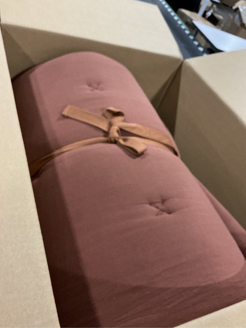Condition photo showing Good Condition for ZonLi Japanese Floor Futon Mattress Twin Size 75"x 39", 100% Cotton Cover 2.5'' Thicken Tatami Mattress, Foldable Sleeping Pad, Portable Dormitory Tatami Mat, Roll Up Floor Lounger Bed for Adult Cinnamon Twin(75"L x 39"W x 2.5"Th)