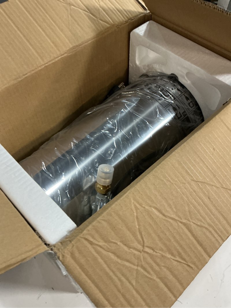Condition photo showing Good Condition for Flame King 60,000 BTU Portable Propane Forced Air Heater Outdoor Great for Jobsite, Construction, Garage, Patio, Stainless Steel