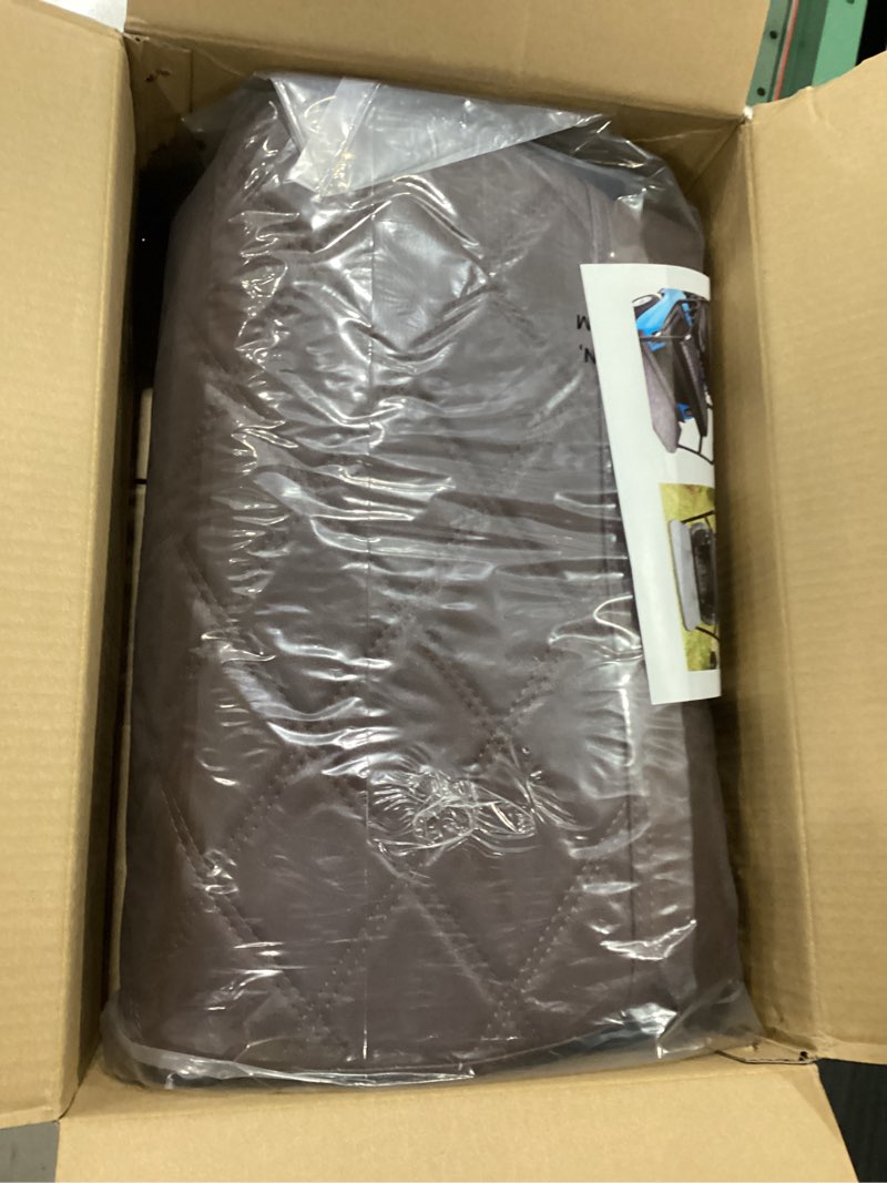 Condition photo showing New/Like New for NOKINS 4PCS Golf Cart Seat Covers Kit, Front and Rear Seat Covers Fits YAMAHA/G29/Drive2 Standard Seat Cushion, Yamaha Vinyl Diamond Replacement Seat Covers, No Stapler(Brown Brown 8438) Fits YAMAHA/G29/Drive2 Front and Rear Brown&Brown 8438