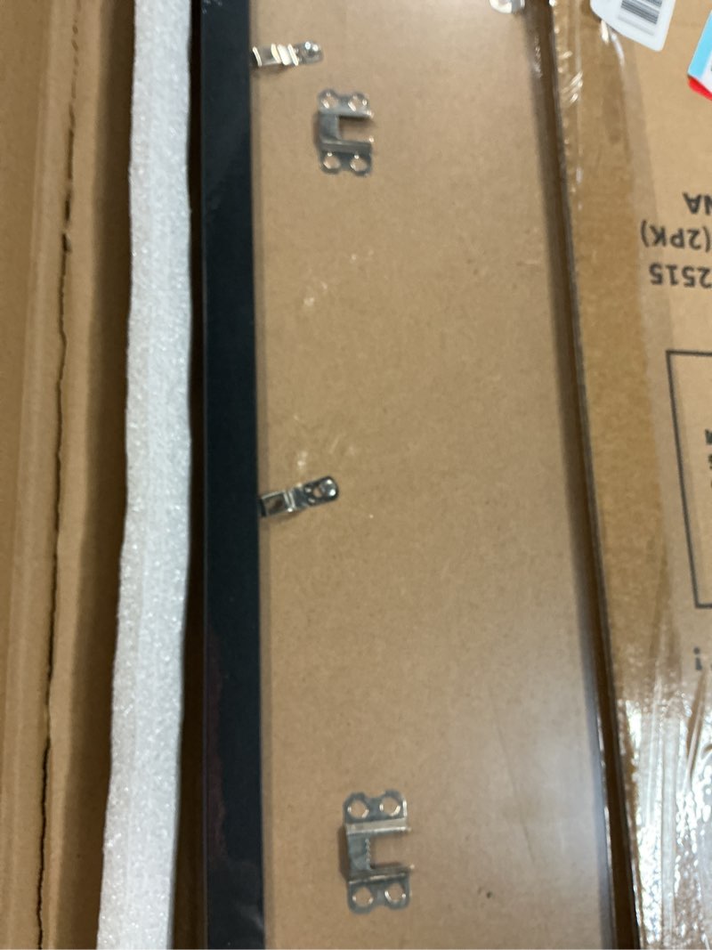 Condition photo showing New/Like New for 10x20 picture frame with tempered glass, 5x7 picture frame collage, display three 5x7 photos with mat or 10 x 20 pictures without mat - horizontal or vertical wall mounting, 2 pack, black black 10x20-2pack