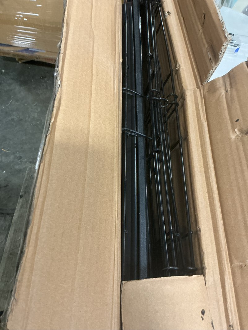 Condition photo showing Good Condition for amazon basics durable, foldable metal wire dog crate with removable tray, single door, divider panel, 42 x 28 x 30 in, black 42.0"l x 28.0"w x 30.0"h single door w/ divider