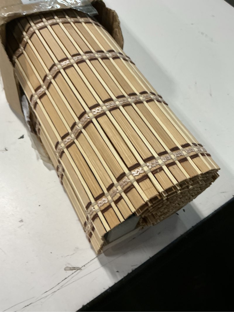Condition photo showing Good Condition for lazblinds no tools no drill cordless bamboo roman shades, light filtering window treatment, roll up bamboo blinds for windows 23'' w x 64'' h, natural 306 light filtering-natural306 23" w x 64" h