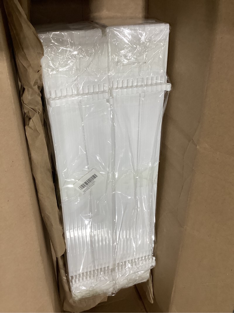 Condition photo showing As Is for 24" Extra Tall Fence for Christmas Tree,24PCS White Picket Fence Baby Gate Barrier with Snowflakes&Tree Patterns Christmas Tree Gate for Pets & Kids(24" H x 5" W Each)