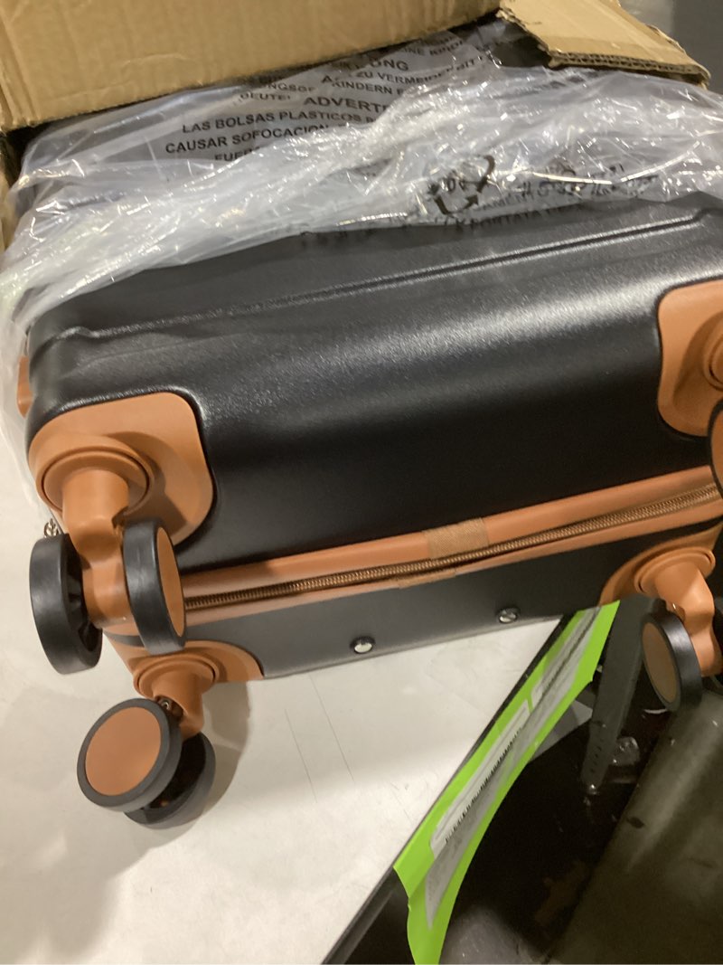Condition photo showing Good Condition for 20 Inch Hardshell Luggage Sets 3 Piece,Carry On Luggage 22x14x9 Airline Approved for men & women, Suitcase Set with TSA Lock With Travel Backpack?Durable Carry On Suitcase With Spinner Wheels Black?20inch?