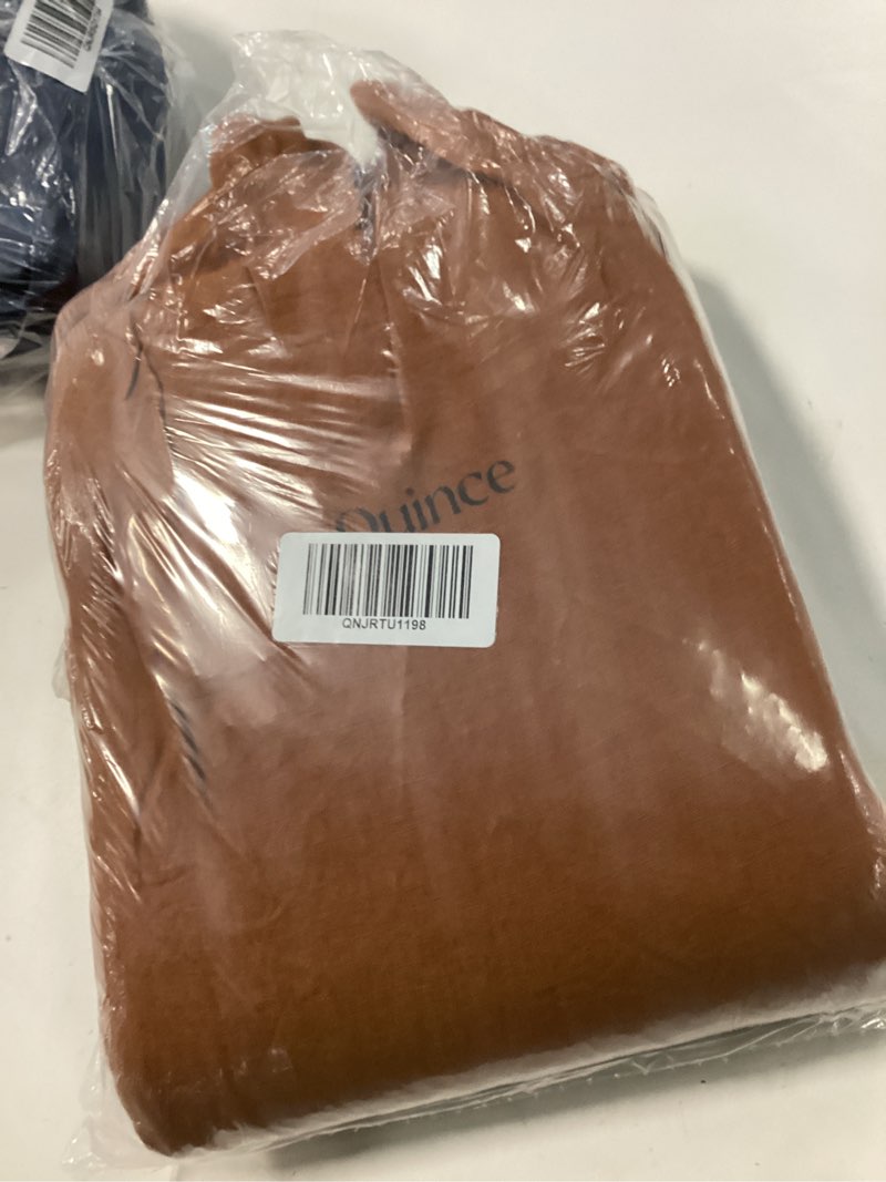 Condition photo showing New/Like New for european linen duvet cover, king/cal king, terracotta