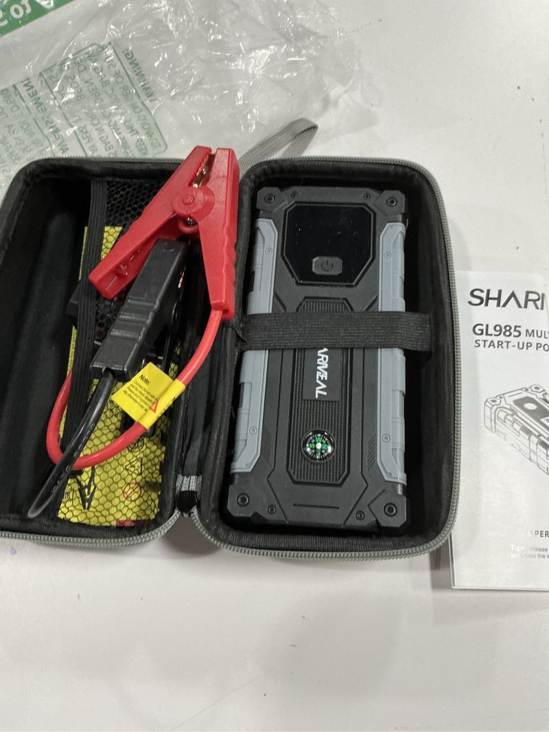Condition photo showing Good Condition for sharmeal car jump starter 5000a, jump starter battery pack for 10.0l gas and 9.0l diesel, 12v portable jump box with led light