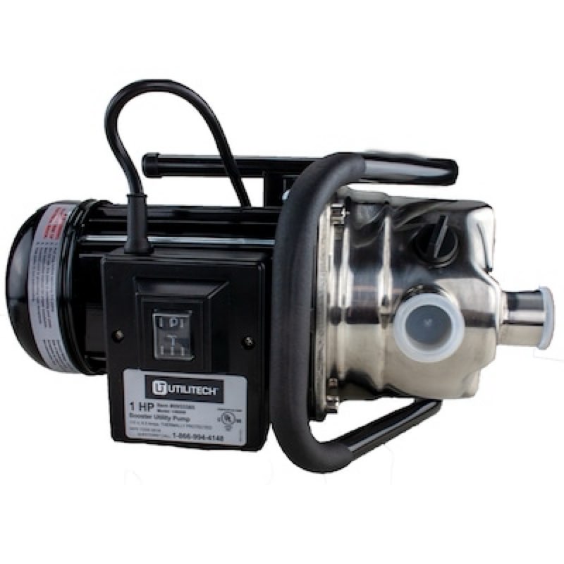 utilitech 1-hp 115 -volt 13-gallon stainless steel lawn pump