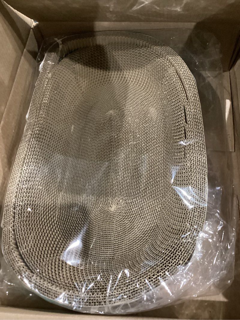 Condition photo showing Good Condition for pet scratching board cat scratch pad for indoor sleeping (21.6" l x 15.7" w x 3.5" h) upgraded-21.6" l x 15.7" w x 3.5" h