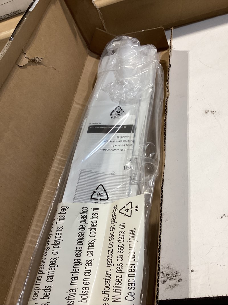 Condition photo showing Good Condition for LazBlinds No Tools No Drill Cordless Cellular Shades, Blackout Light Blocking Honeycomb Shades for Home, Thermal Insulation Blinds for Windows, 19" W x 36" H, White