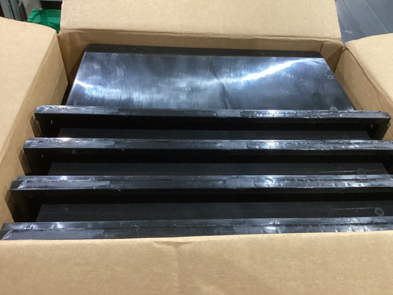 Condition photo showing Good Condition for Plastic Containers for Organizing and Storage Bins for Closet, Kitchen, Office, Garage or Pantry Organization, Stackable Bins, Extra Large (14.8" x 16.5" x 7"), 4-Pack, Black Black Extra Large, 4-Pack