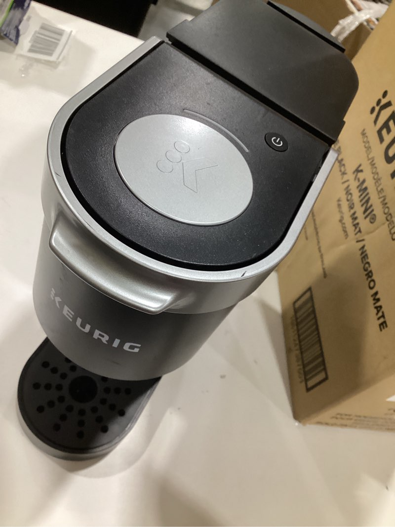 Condition photo showing Good Condition for keurig k-mini single serve k-cup pod coffee maker, 6 to 12oz brew size, with cord storage, perfect for small spaces, black