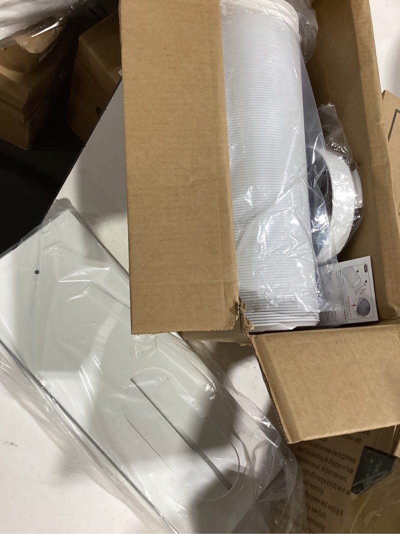 Condition photo showing Good Condition for portable air conditioner window vent kit with 82" length, 5.9" diameter exhaust hose, 13pcs universal pvc ac window slide seal with 4 panel(17" to 63") for horizontal&vertical 17-63 inch