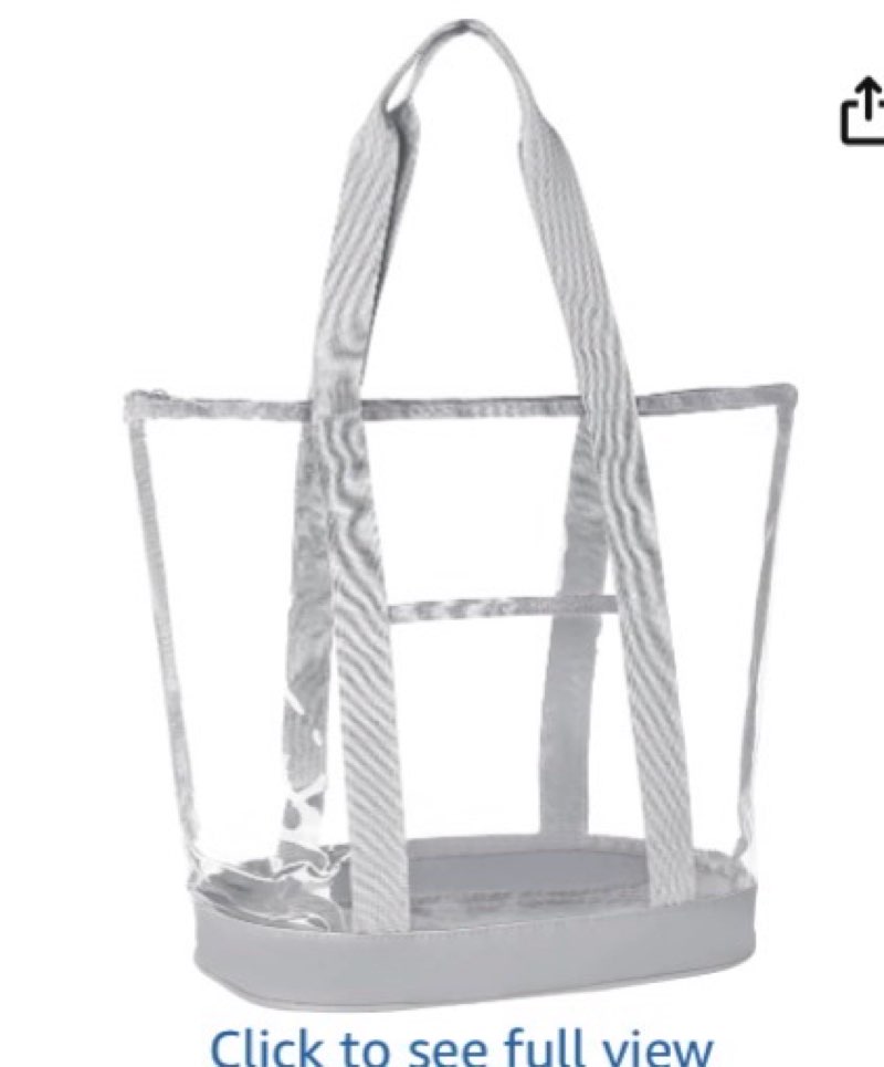 haoguagua extra large clear cosmetic toiletry bag, waterproof transparent plastic pvc tote shoulder bag with handles (grey)