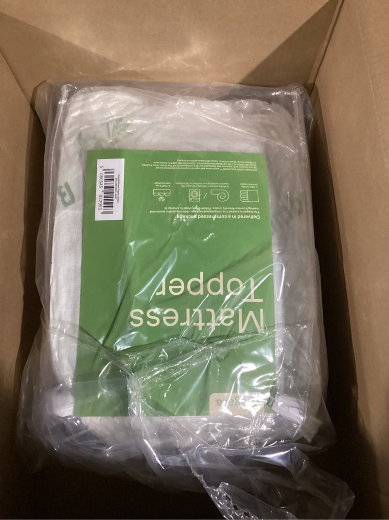 Condition photo showing Good Condition for Ultra Soft King Size Mattress Topper - Viscose Made from Bamboo Pillow Top Mattress Pad for Back Pain Relief - Naturally Cooling for Hot Sleepers, Green Green King
