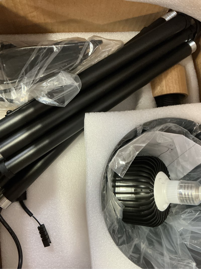 Condition photo showing Good Condition for hmvpl grow lights for indoor plants full spectrum, plant lights for indoor growing with 20w cob grow light blub, 4/8/12h timer, standing tall grow lamp for middle large plants(75'', height adjustable) black