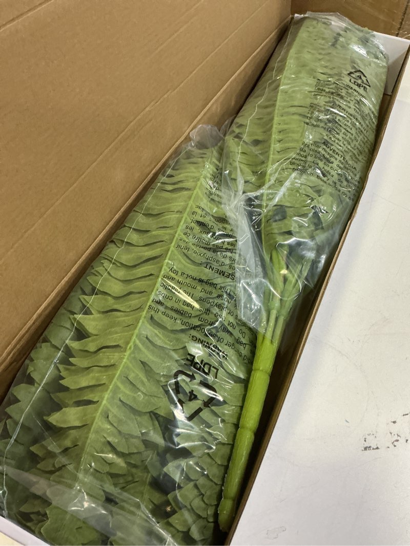 Condition photo showing Good Condition for forest prince 35" ferns artificial bush plants large, 2 artificial boston ferns with 39 fronds for outdoors home decor