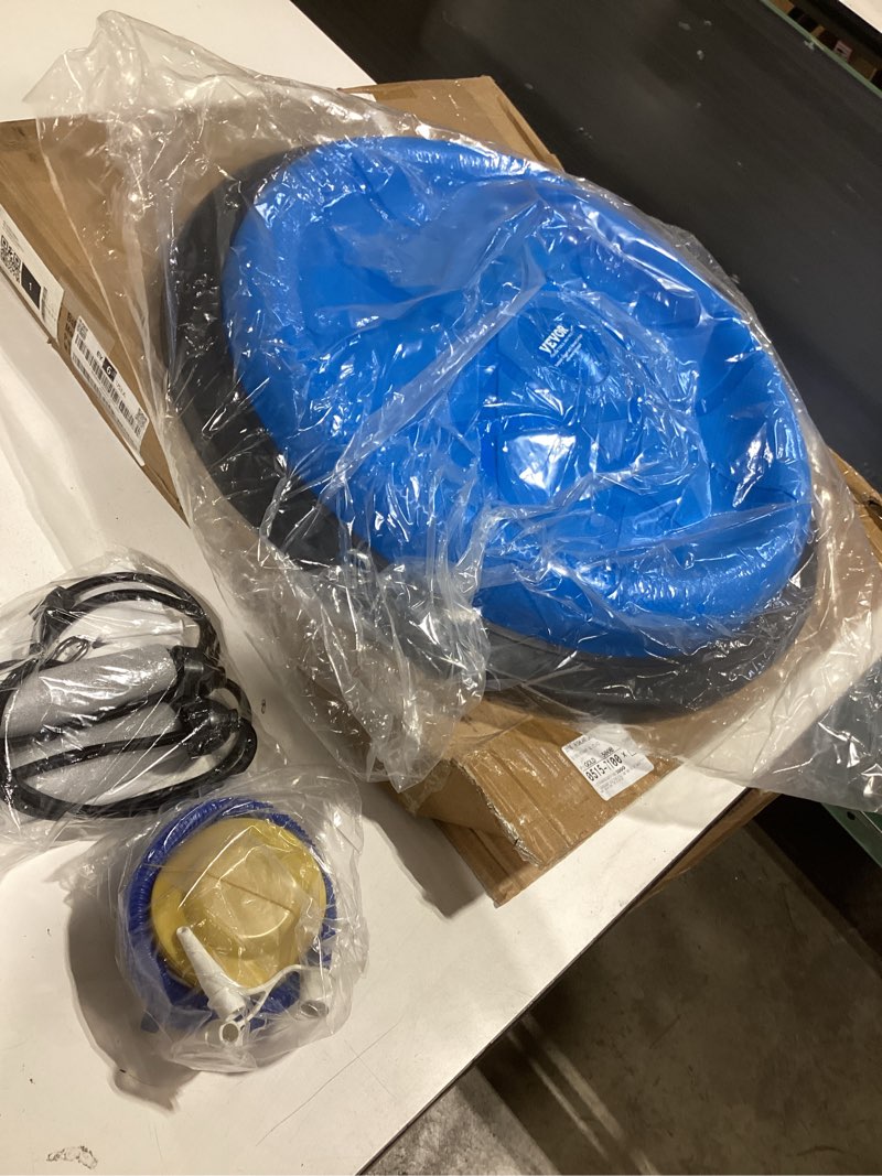 Condition photo showing Good Condition for vevor half exercise ball trainer, 23/26 inch balance ball trainer, 1500lbs capacity stability ball, yoga ball with resistance bands & foot pump, strength fitness ball for home gym full body workout 23" particle blue