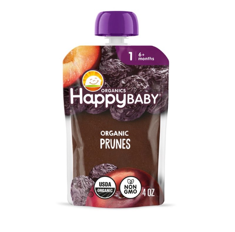 (Best by  20 / Jun / 26 ) Happy Baby Organic Prunes Baby Food Pouch - 3.5oz
