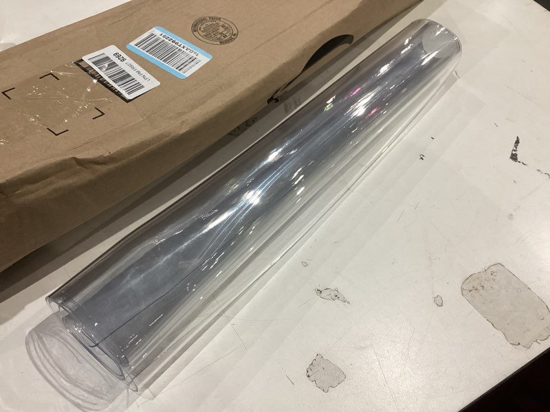 Condition photo showing Good Condition for warmstar clear table cover protector 24 x 48 inch, 2mm thick plastic table cover rectangle,pvc clear table protector,desk protector mat for kitchen, dresser, writing desk?dining room table 24" x 48"