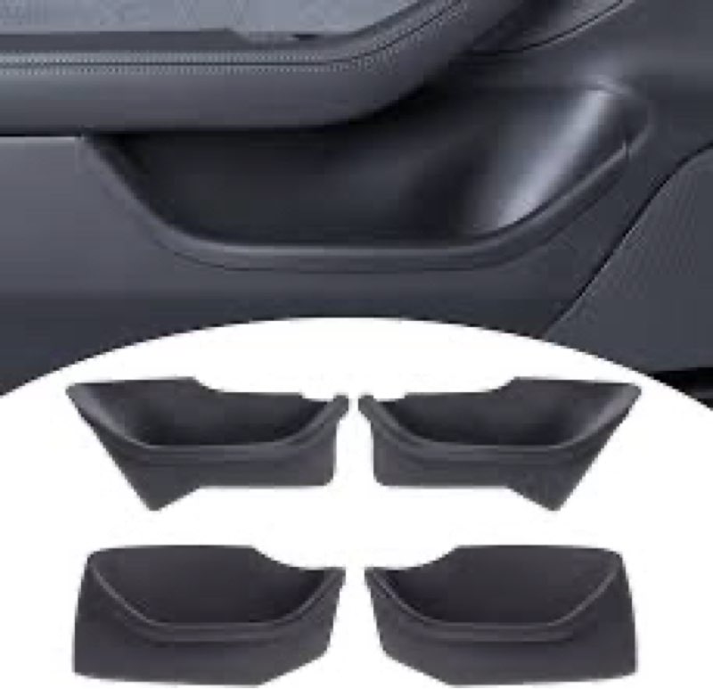 2025 2026 Tesla Model Y Juniper Door Side Storage Organizer & Handle Slot Protector Cover, 4PCS Full