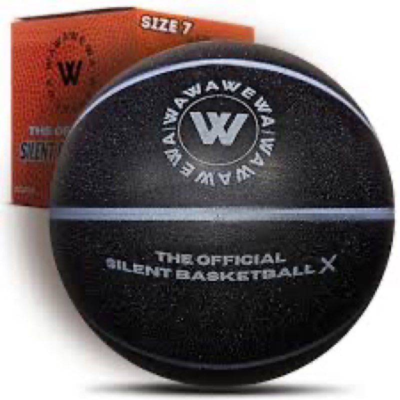 WAWAWEWA The Official Silent Basketball X (Size 7) – Uncompressed Indoor Basketball for Quiet Dribbl