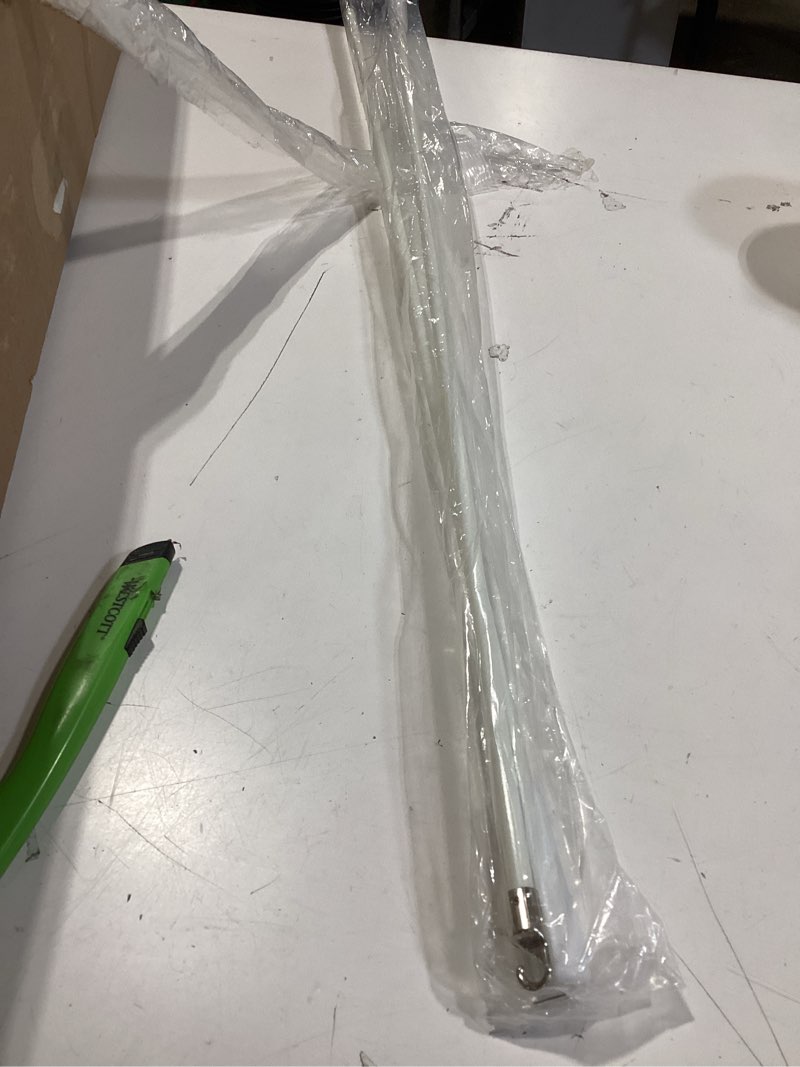 Condition photo showing Good Condition for bokon 2 pieces white fiberglass blind wand vertical blinds stick replacement with hook and handle for window opener accessory(30 inch) fiberglass 30 inch