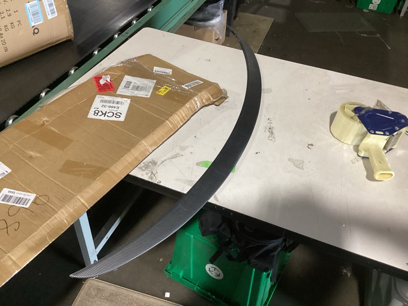 Condition photo showing Good Condition for spoiler fit for tesla model 3 2017-2023, abs material oem original rear spoiler wing rear trunk lip, matte carbon fiber sporty appearance tesla model 3 accessories