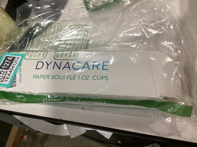 Condition photo showing New/Like New for Dynarex Paper Medicine Cups - 1 oz Disposable Souffle Cups for Pills & Meds - Small Paper Cups with Tightly Rolled Edges, Box Pleats - For Hospitals, Patient Care, Home Use - Box of 250