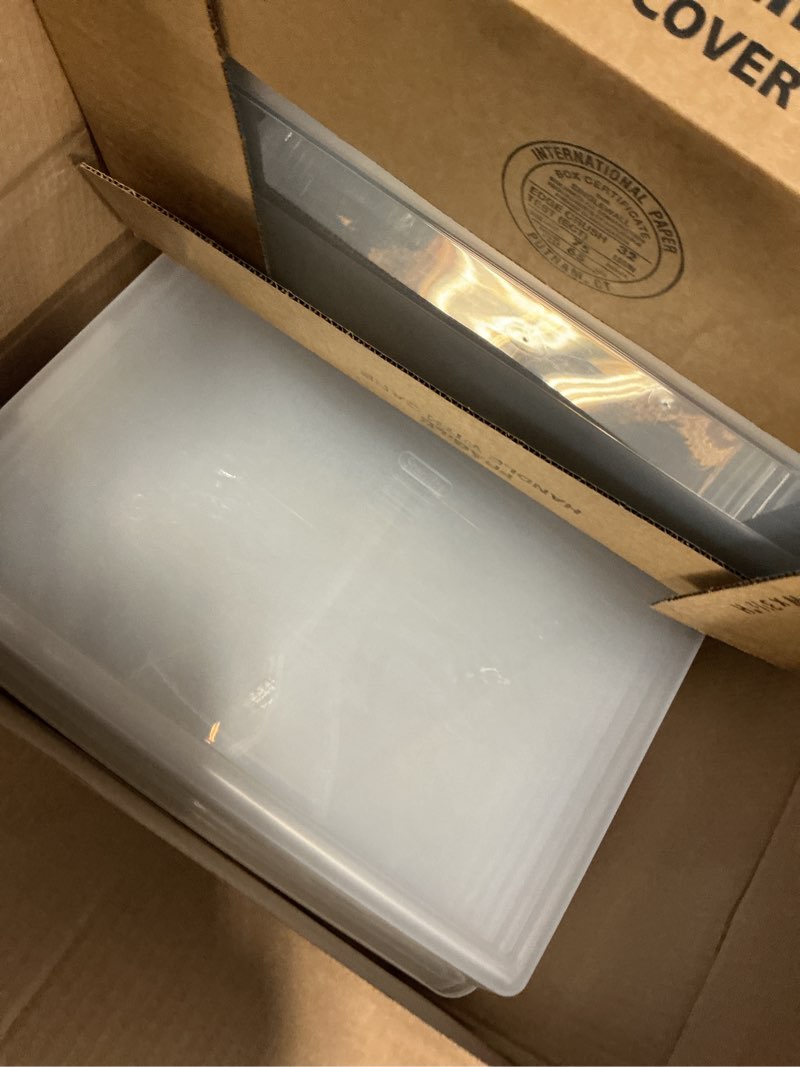 Condition photo showing Good Condition for Sterilite 17511712 6-Quart ClearView Latch Box, with Plum Handles, 2-Pack