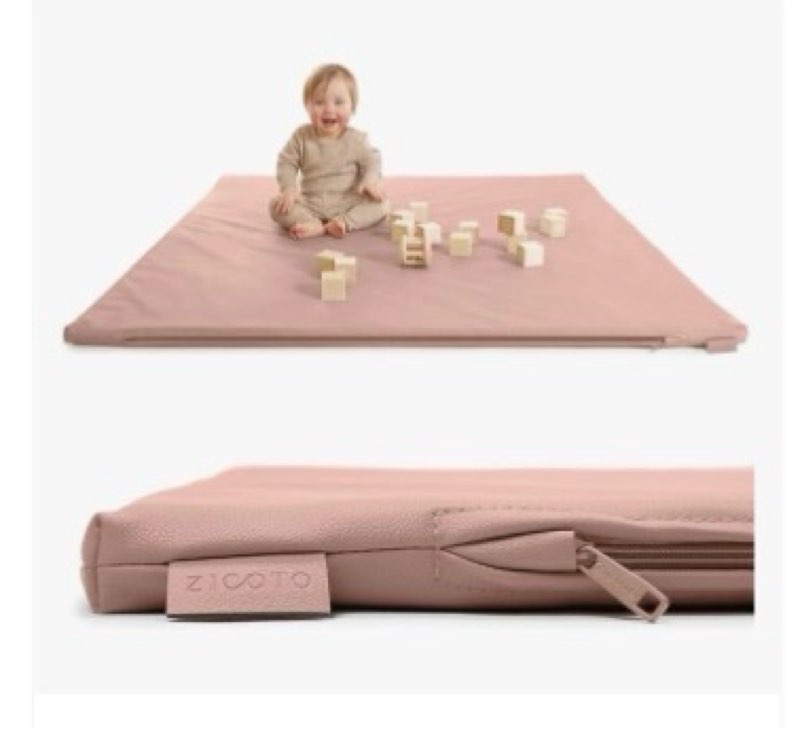 Stylish Vegan Leather Baby Play Mat - Soft, Easy to Clean Floor Mat Creates A Safe Play Area for You