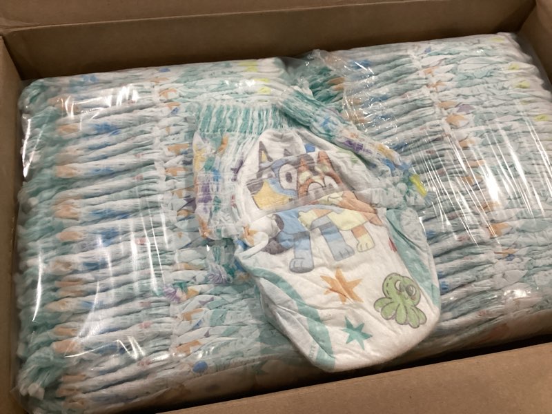Condition photo showing Good Condition for Pampers Training Pants - Easy Ups Boys & Girls Bluey - Size 3T-4T, 124 Count, Children's Potty Underwear (Packaging May Vary) 3T-4T 124