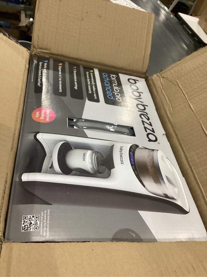 Condition photo showing As Is for Baby Brezza New and Improved Formula Pro Advanced Formula Dispenser Machine - Automatically Mix a Warm Formula Bottle Instantly - Easily Make Bottle with Automatic Powder Blending, White