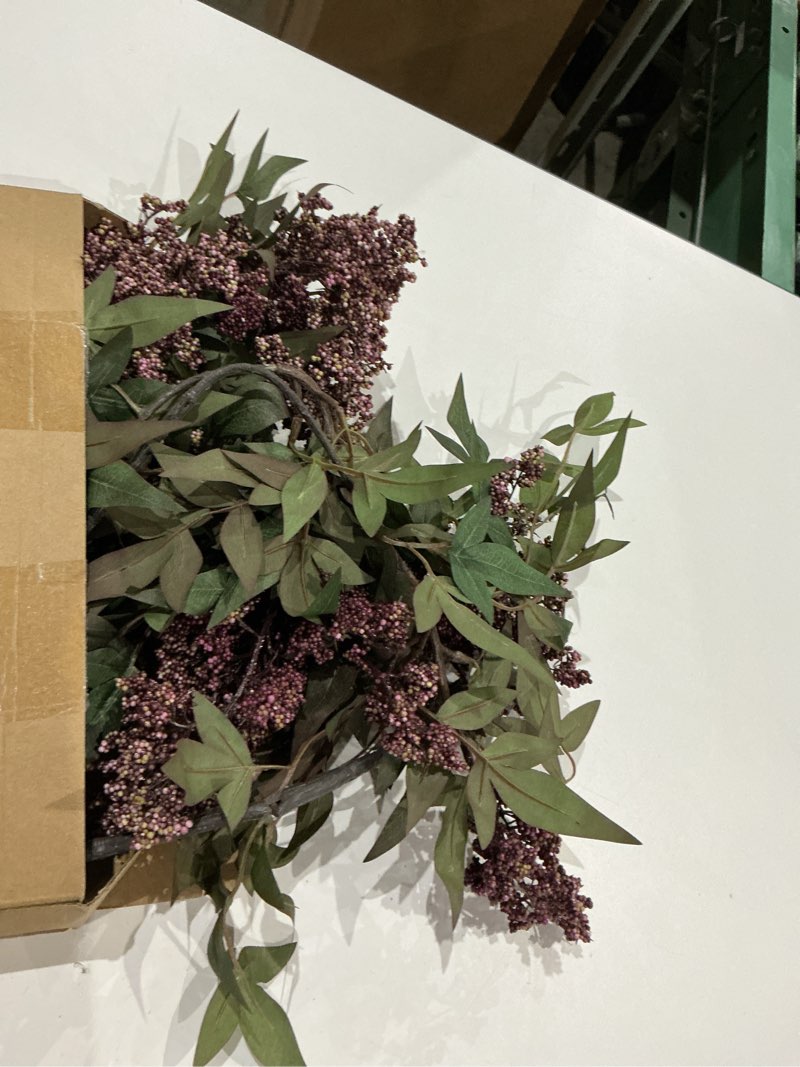 Condition photo showing Good Condition for zeyune 1 pcs artificial dusty plum berry stem spring faux flowers picks branches fake realistic sedum stem spray for wedding holiday seasonal farmhouse mantel harvest diy home decorations(35 inch) 35 inch dusty plum 1
