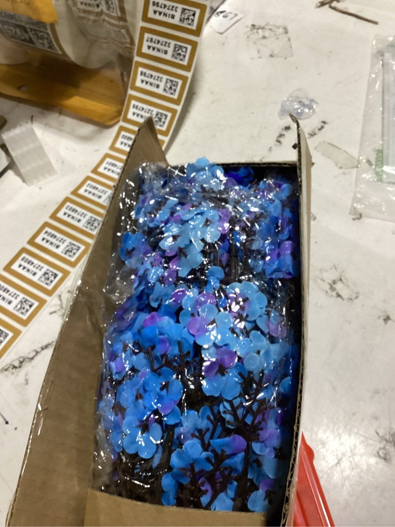 Condition photo showing As Is for sggvecsy 10 pcs babys breath artificial flowers gypsophila bouquets bulk real touch fake silk flowers for home wedding diy floral arrangement kitchen table centerpiece festival decoration (blue) 10pcs blue