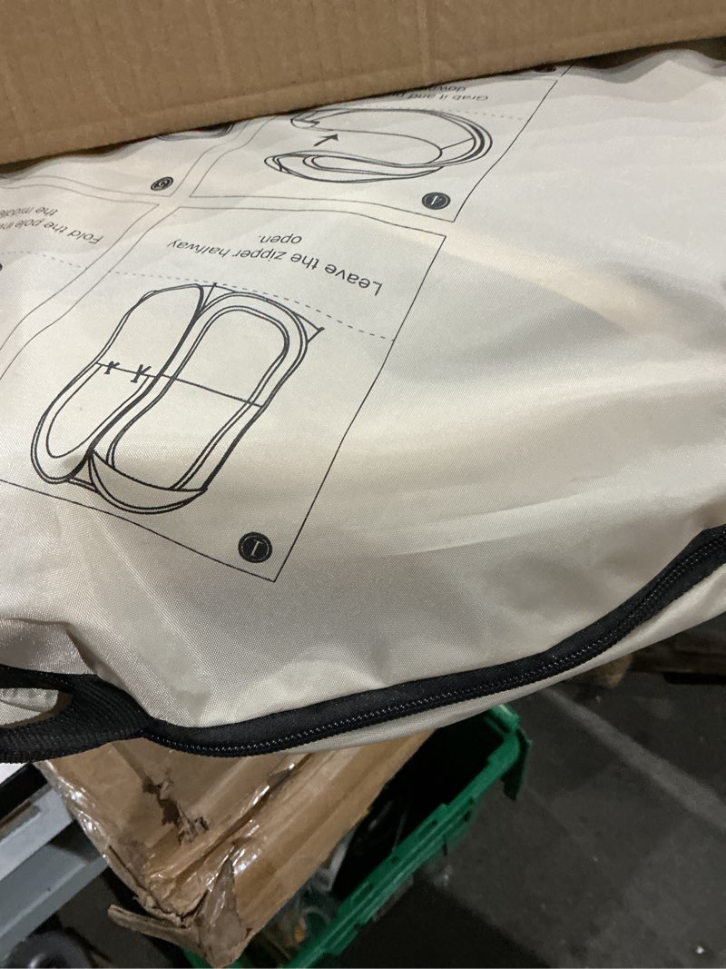 Condition photo showing Good Condition for sportneer xl clear pop up sports tent, 46" l x 46" w x 63.5" h spacious outdoor tpu shelter for 1 adult & 1 child, warm all-weather bubble pod with instant setup, wind & rain guard for spectators beige xl: 46" x 46" x 63.5"