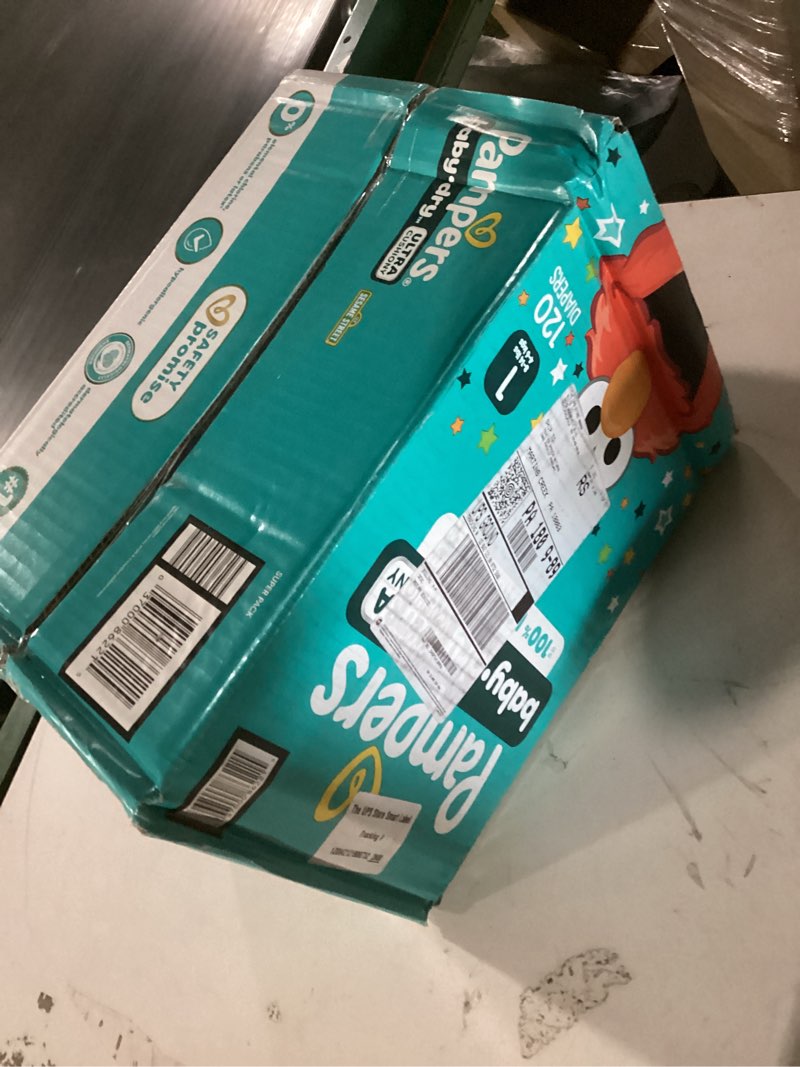 Condition photo showing New/Like New for pampers diapers - baby dry - size 1, 120 count, absorbent disposable infant diaper (packaging may vary) size 1 120