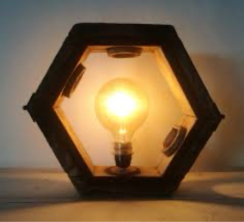 (Similar)lámpara hexagonal