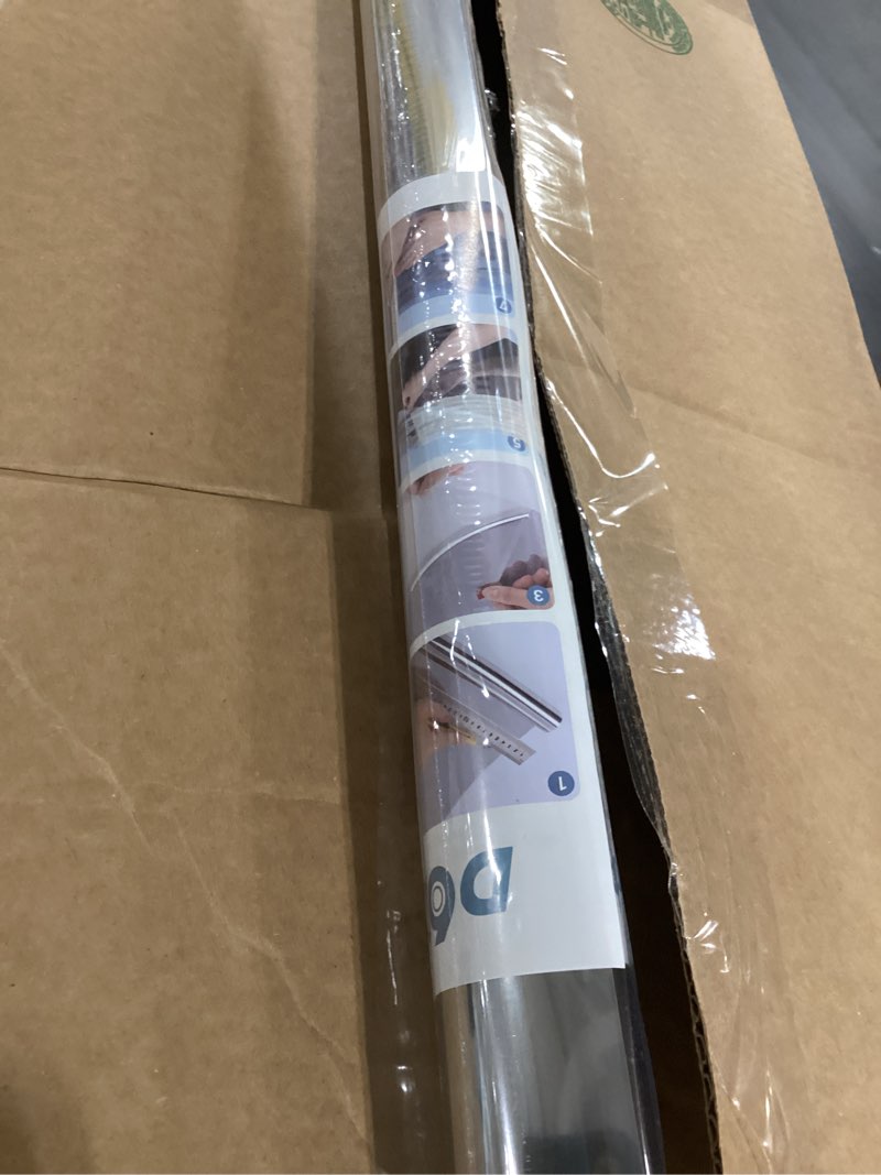Condition photo showing New/Like New for dowell window privacy film, one way window tint for home, static cling anti uv sun blocking reflective mirror film, heat control see out not in glass tinting, silver, 35.4" x 78.7" silver 35.4" x 78.7"