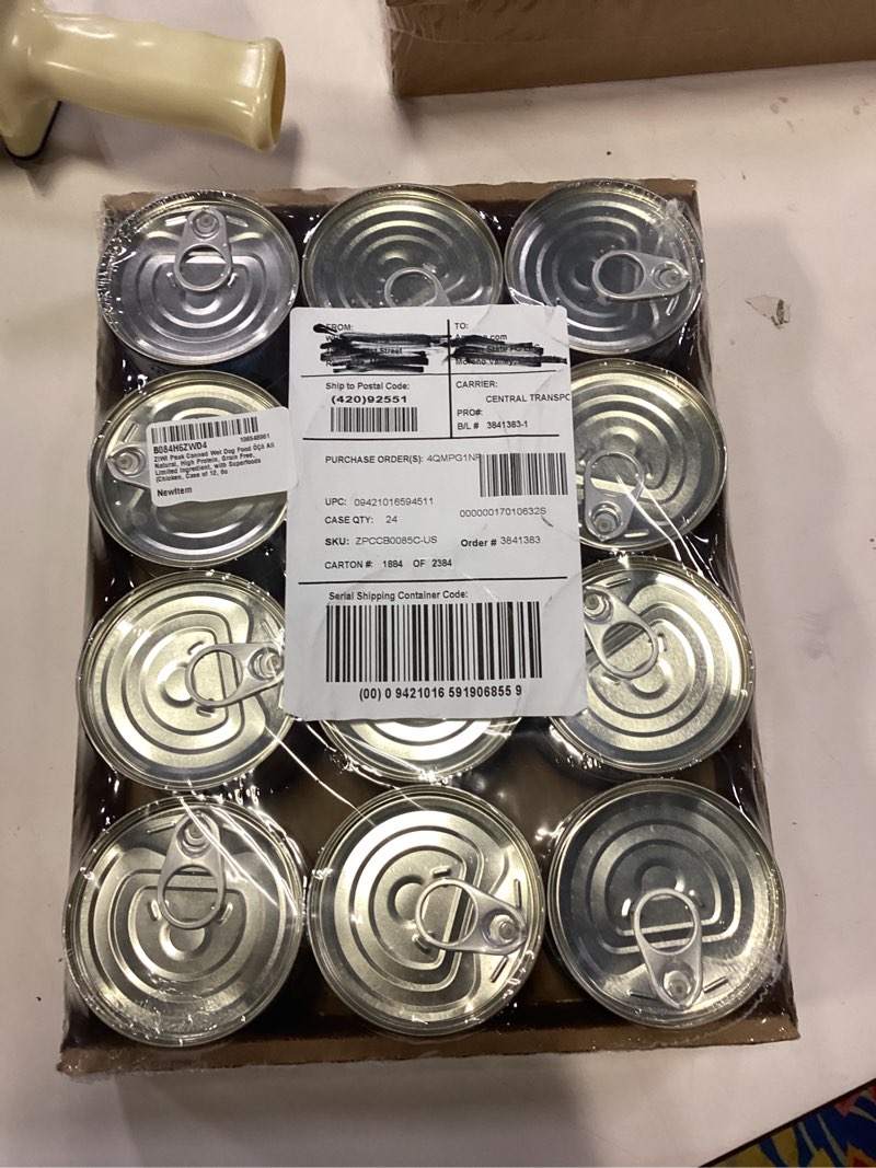 Condition photo showing New/Like New for ZIWI Peak Wet Cat Food – All Natural, High Protein, Grain Free, Limited Ingredient, with Superfoods (Beef, Case of 24, 3oz Cans) best by July 25 2026