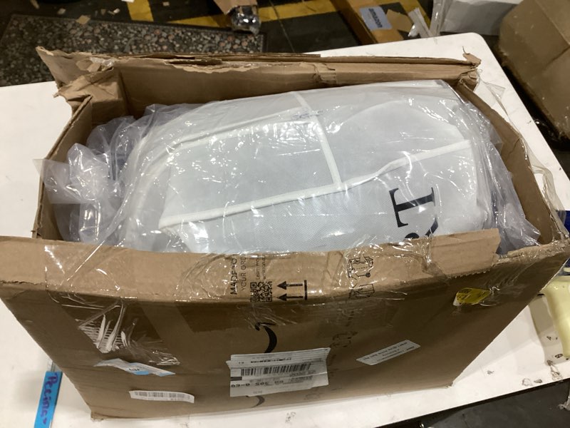 Condition photo showing As Is for Down Fibers Comforter King Size Thick Winter-Ultra Soft Comforter High Fill Power Comforters,Hotel Collection Fully Duvet Insert with Corner Tabs,Expert-Crafted Even Loft(Grey,106x90) Grey King-106x90"