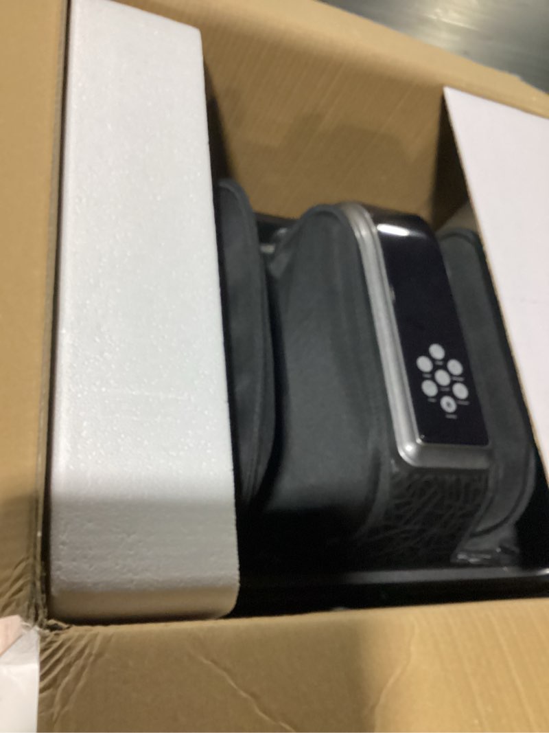 Condition photo showing Good Condition for shiatsu foot massager with heat for neuropathy and pain relief, 3 heat therapy, 5 intensity deep kneading, rolling for calf-feet-arm relaxation, plantar fasciitis dark gray
