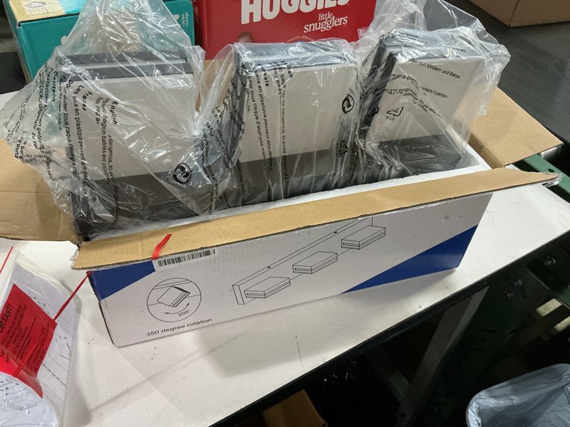 Condition photo showing New/Like New for modern led small bathroom lights fixtures 3-light,metal black acrylic wall lighting,vanity lights for bathroom over mirror 6000k 16in 16.14 in black