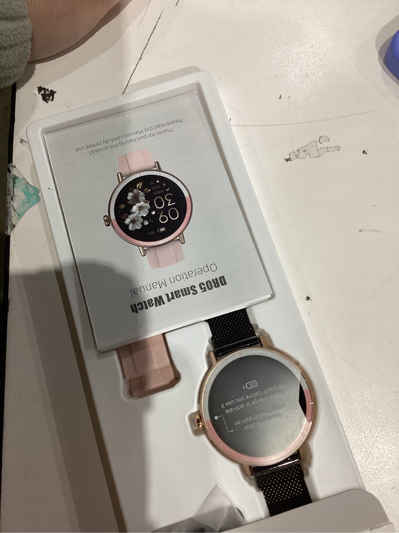 Condition photo showing New/Like New for KEEPONFIT Smart Watch for Men/Women Android & iPhone, 1.27" Touch Screen Fitness Tracker with Answer/Make Calls, IP68 Waterproof Heart Rate/Sleep/SpO2 Monitor, Pedometer, 100+ Sport Modes Black