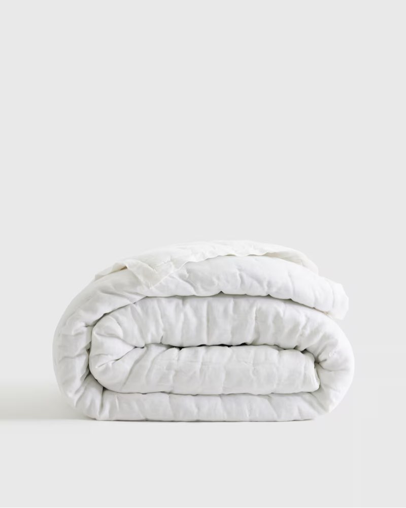 quince european linen dream quilt white 
